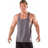 Bodybuilding.com Clothing B Swoosh Y-Back Tank Medium Arctic Grey