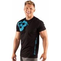 Bodybuilding.com Clothing B Swoosh Tee 2XL Black/Ocean