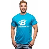 Bodybuilding.com Clothing Logo T-Shirt Small Blue Atoll