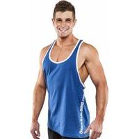 Bodybuilding.com Clothing Vertical Contrast Stringer Tank Small Royal Blue