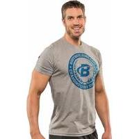 Bodybuilding.com Clothing B Swoosh Academia Tee XL Dark Heather Grey