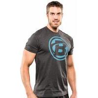 Bodybuilding.com Clothing Super Hero Tee Large Charcoal/Turquoise