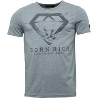 Born Rich Mens Peridot T-Shirt Grey Marl