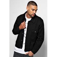 Box Fit Denim Jacket - black