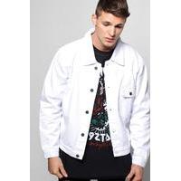 Box Fit Denim Jacket - white