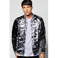 Bomber With Raglan Sleeve - camo