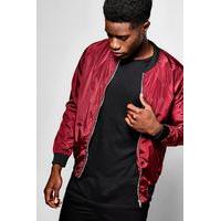 bomber with back print burgundy