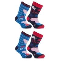 boys 4 pair tm peppa pig george ankle socks