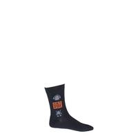 boys 1 pair falke music robot qr code cotton socks