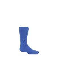 Boys and Girls 1 Pair SockShop Plain Bamboo Socks with Comfort Cuff and Handlinked Toes In Denim