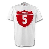 bobby moore england crest tee white kids