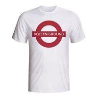 boleyn ground london tube t shirt white