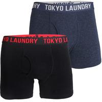 boxer shorts set in mood indigo marl black tokyo laundry