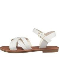 Board Angels Girls Ankle Strap Strappy Sandals White