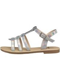 board angels girls t bar strappy sandals silver