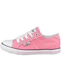 Board Angels Girls Vulcanised Canvas Pumps Pink