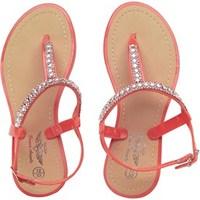 Board Angels Girls Diamante Trim Sandals Coral