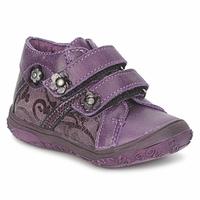 bopy birma boyss childrens shoes high top trainers in purple