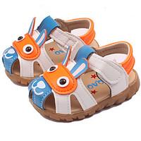 Boys\' Baby Sandals Comfort PU Spring Summer Fall Casual Outdoor Comfort Applique Flat Heel Yellow Brown Blue Flat