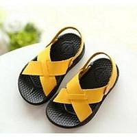 boys sandals summer sandals pu casual flat heel others yellow white ot ...