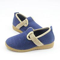 Boy\'s Loafers Slip-Ons Spring Fall Comfort Linen Casual Flat Heel Beige Navy Blue