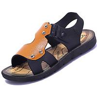 Boys\' Sandals Comfort PU Summer Outdoor Walking Flat Heel Blue Yellow Under 1in