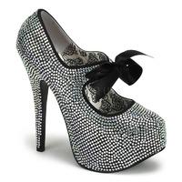 Bordello Teeze-04R Iridescent Rhinestones Platform Shoes