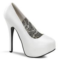 bordello teeze 06 white matt platform shoes