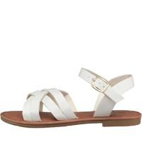 Board Angels Girls Ankle Strap Strappy Sandals White