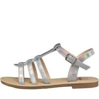 Board Angels Girls T-Bar Strappy Sandals Silver