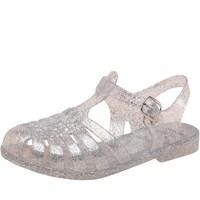 board angels girls fisherman jelly sandals silver glitter