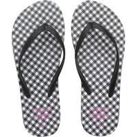 Board Angels Womens Flip Flops Black/White