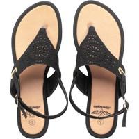 Board Angels Womens Punch Detail Y Front Sandals Black