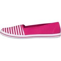 Board Angels Womens Striped Canvas Pumps Pink/White