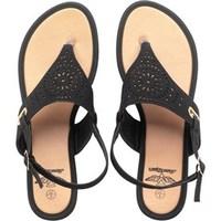 board angels womens punch detail y front sandals black