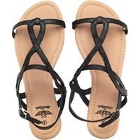 Board Angels Womens Strappy Sandals Black