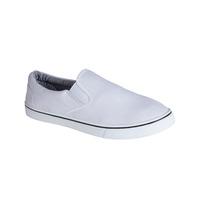 Boston Slip On Canvas Trainers In White