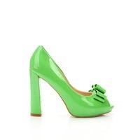 Bow Peep Toe Patent PVC Shoes