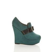 Bow Detail Wedge Platform Shoes