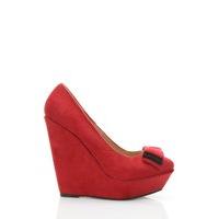 Bow Detail Platform Wedge Heels