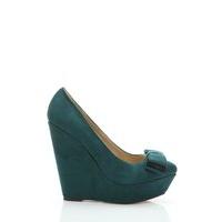 Bow Detail Platform Wedge Heels