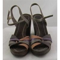 boden size 639 brown mix and purple wedge heeled sandals