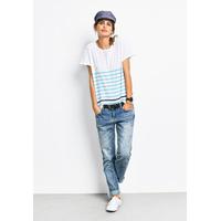 Boxy Striped Slub Tee