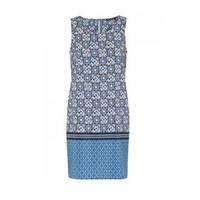 border tile shift dress