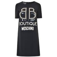 boutique moschino pearl logo tunic dress