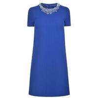 boutique moschino shift dress with embellished neck