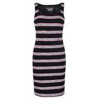 boutique moschino sleeveless stripe dress