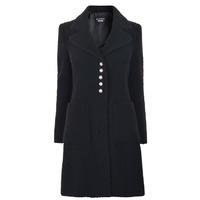 boutique moschino faux pearl button coat