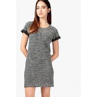 BOUCLE SWEAT TUNIC DRESS