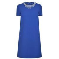 BOUTIQUE MOSCHINO Shift Dress With Embellished Neck